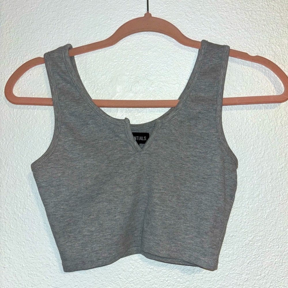 cute gray tube top , worn twice 💝